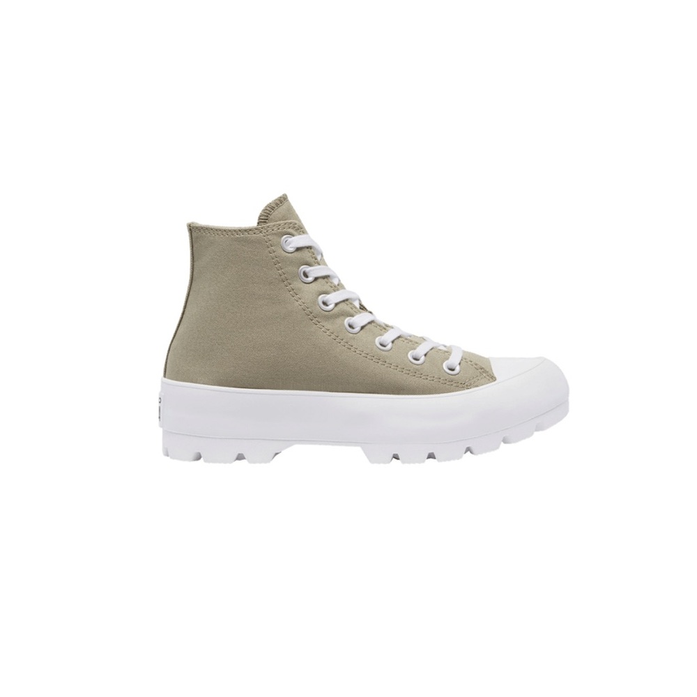 Women's Platform Canvas Sneakers in sage green